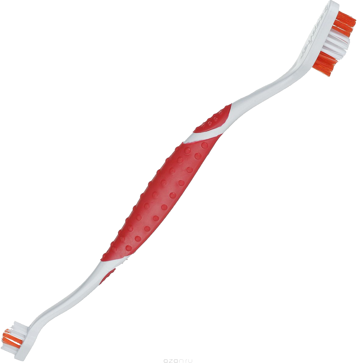 Redand White Ergonomic Toothbrush.png PNG image