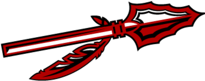 Redand White Feathered Spear PNG image