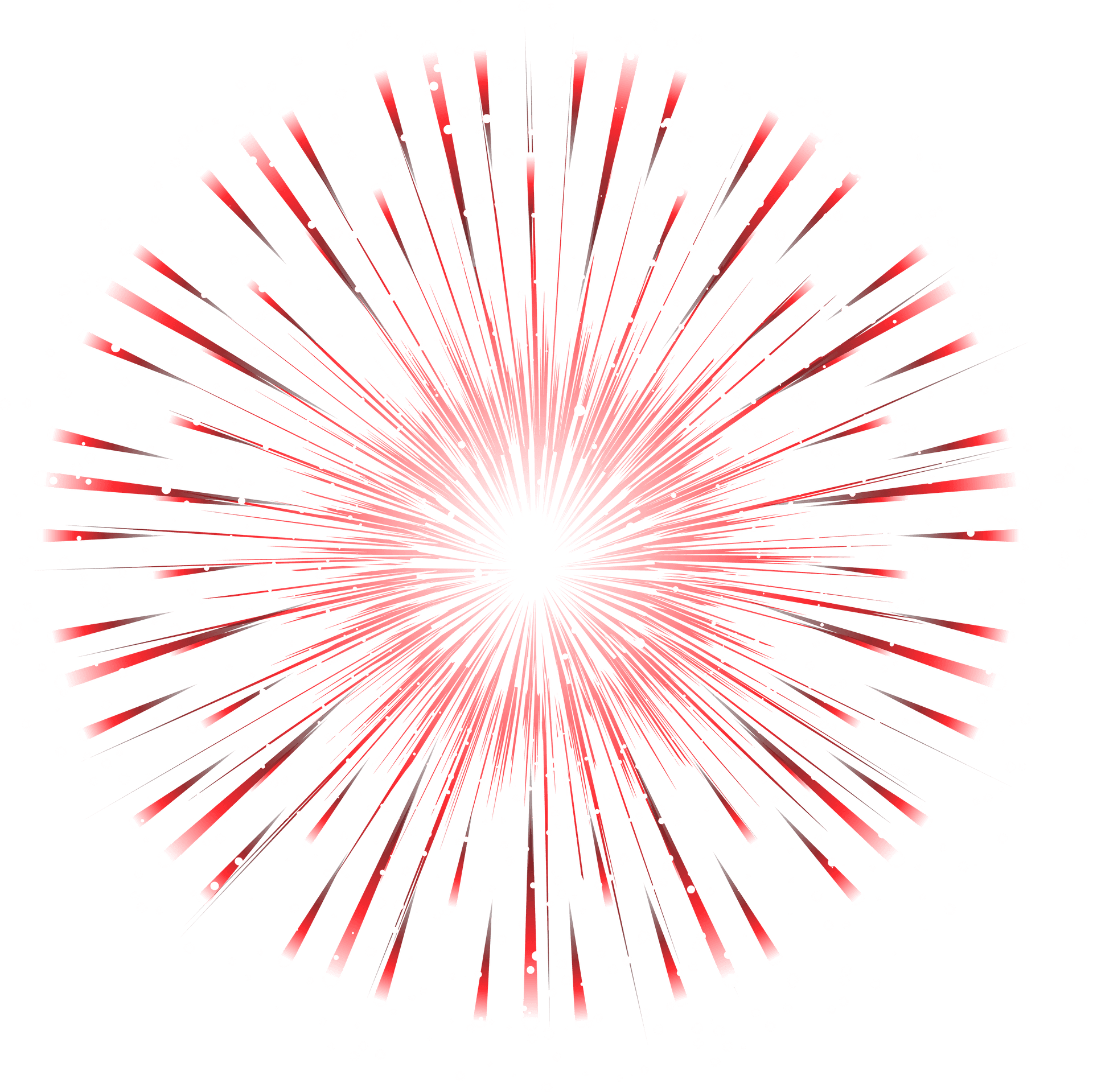 Redand White Firework Explosion Clipart PNG image