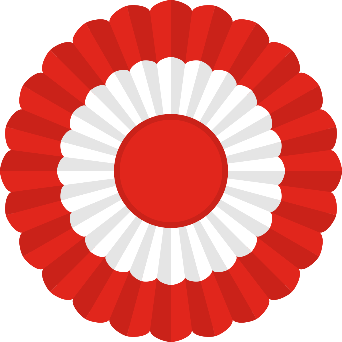 Redand White Flower Graphic PNG image