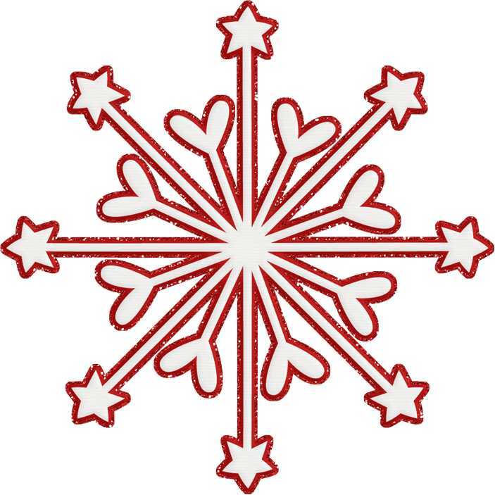 Redand White Heart Snowflake Graphic PNG image