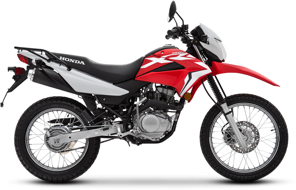 Redand White Honda Dual Sport Motorcycle PNG image