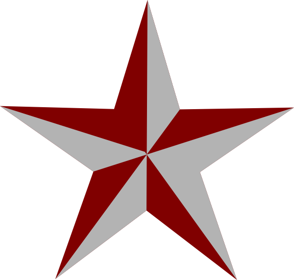 Redand White Nautical Star PNG image