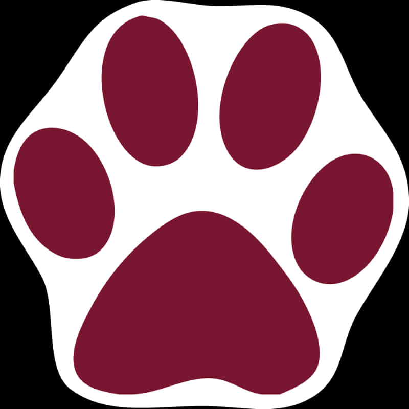 Redand White Paw Print Graphic PNG image