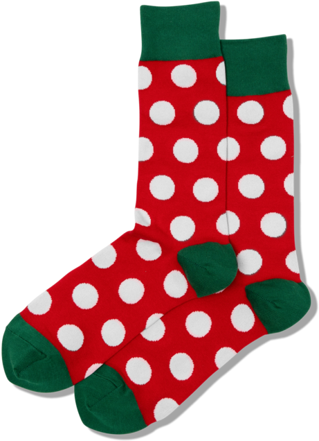 Redand White Polka Dot Socks PNG image