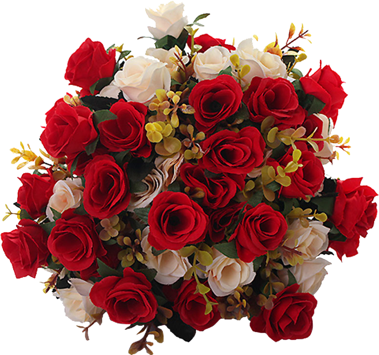 Redand White Rose Bouquet PNG image