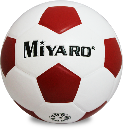 Redand White Soccer Ball Miyaro Brand PNG image