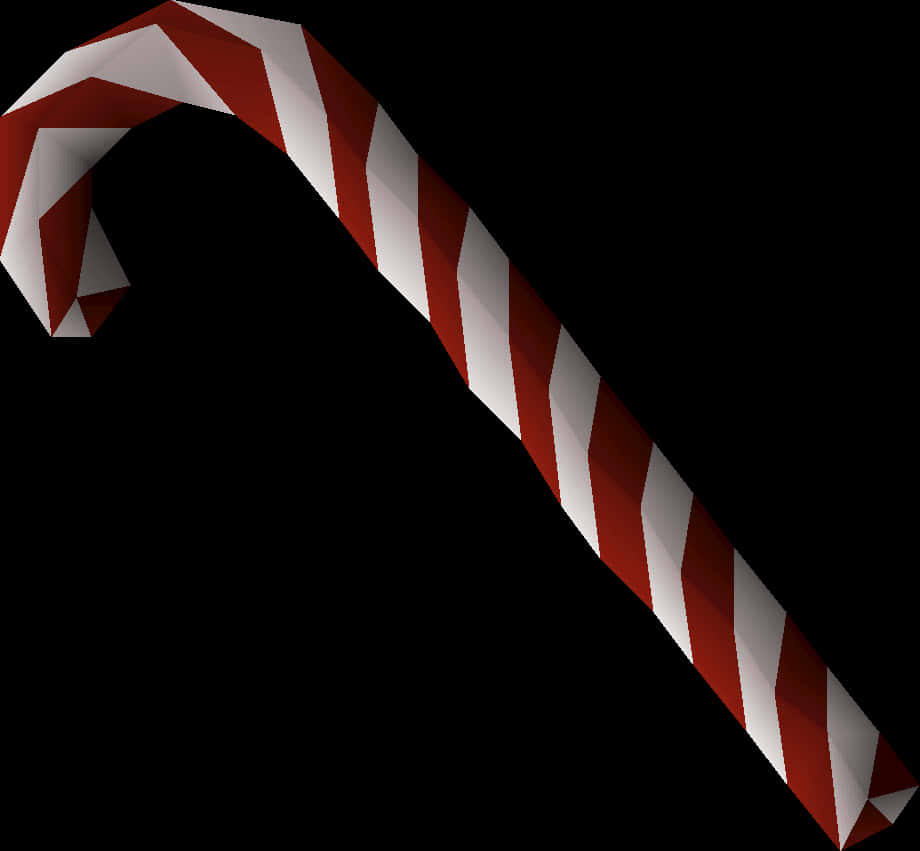 Redand White Striped Candy Cane PNG image