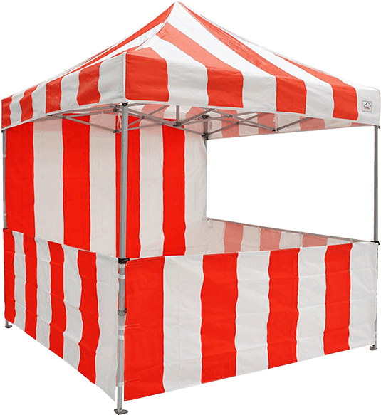 Redand White Striped Canopy Tent PNG image