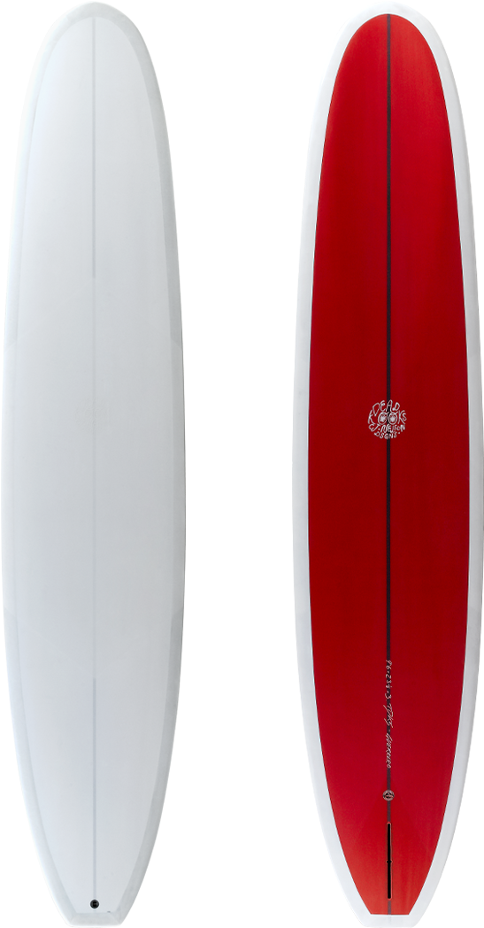 Redand White Surfboard Design PNG image