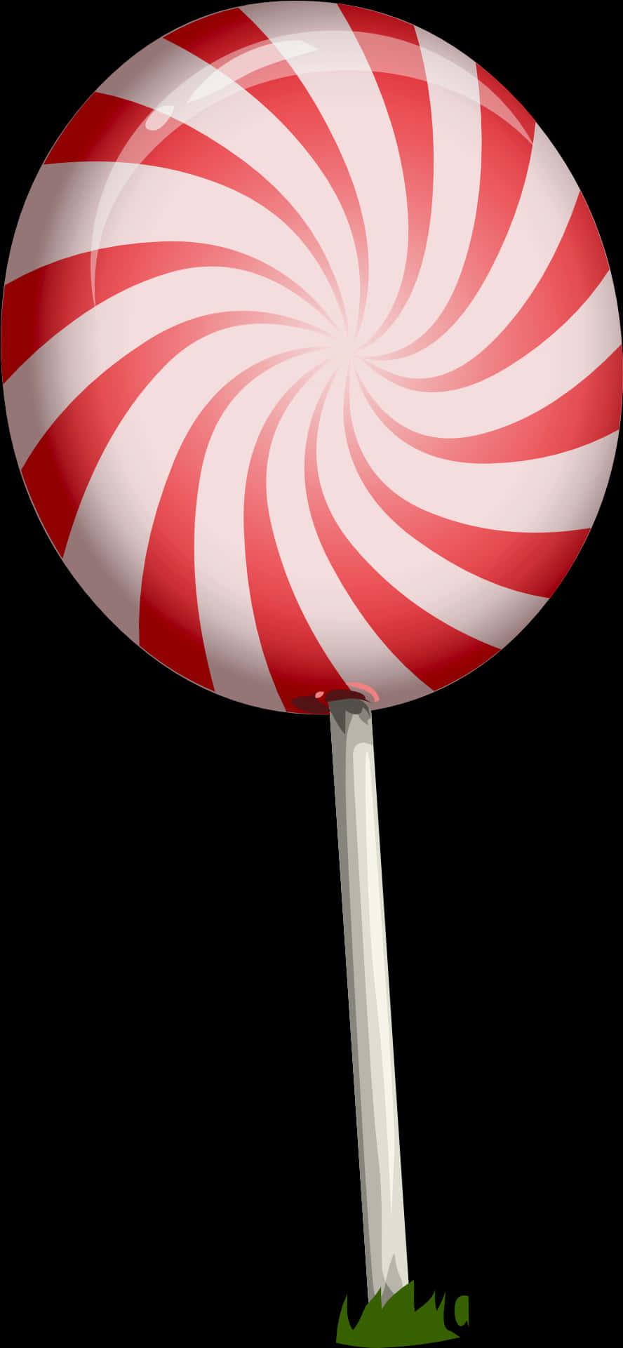 Redand White Swirl Lollipop PNG image