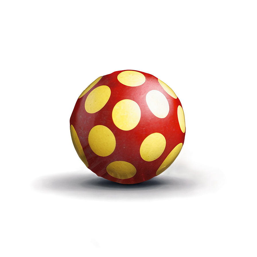 Redand Yellow Dice Ball PNG image