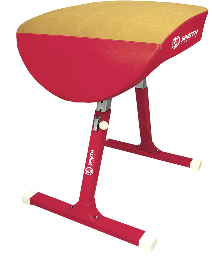 Redand Yellow Gymnastics Pommel Horse PNG image