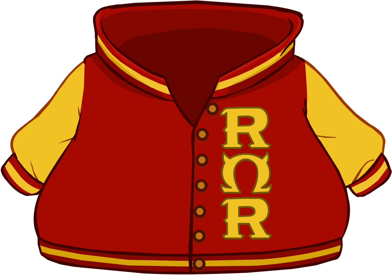 Redand Yellow Letterman Jacket PNG image