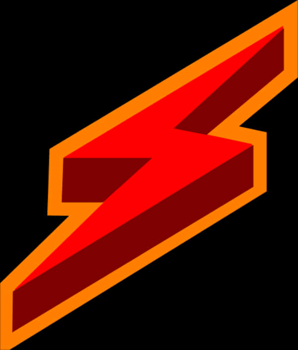 Redand Yellow Lightning Bolt Graphic PNG image