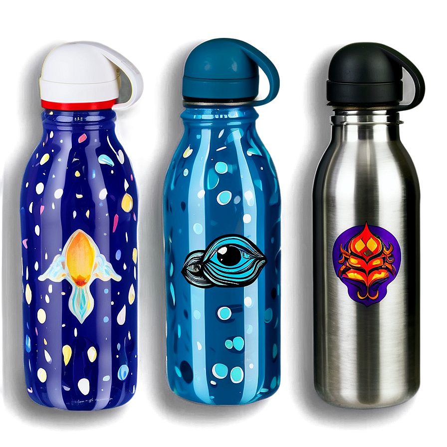 Redbubble Water Bottles Png 06282024 PNG image