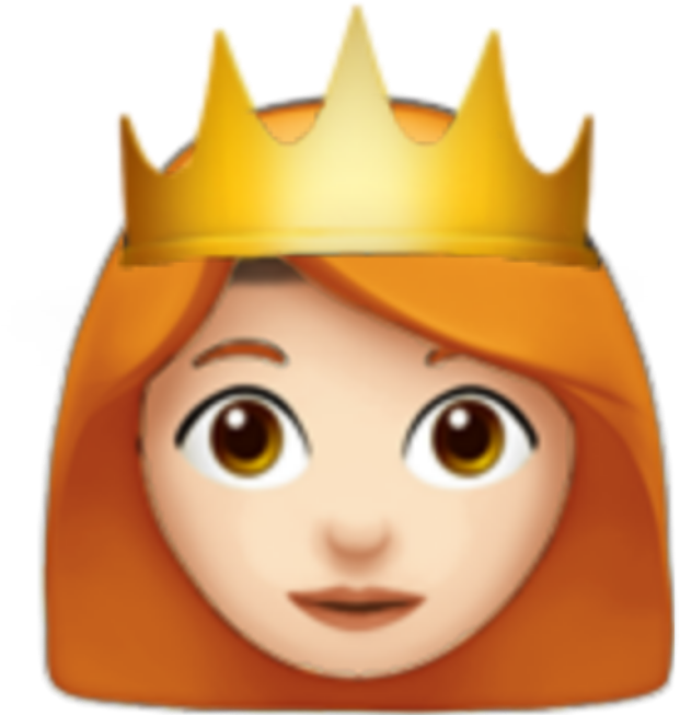Redhead Princess Emoji PNG image