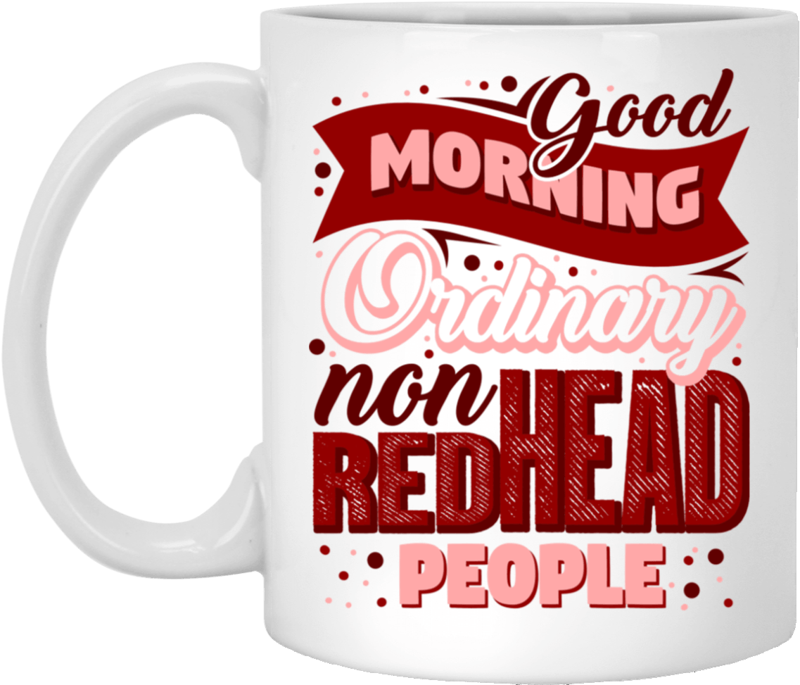 Redhead Themed Mug PNG image
