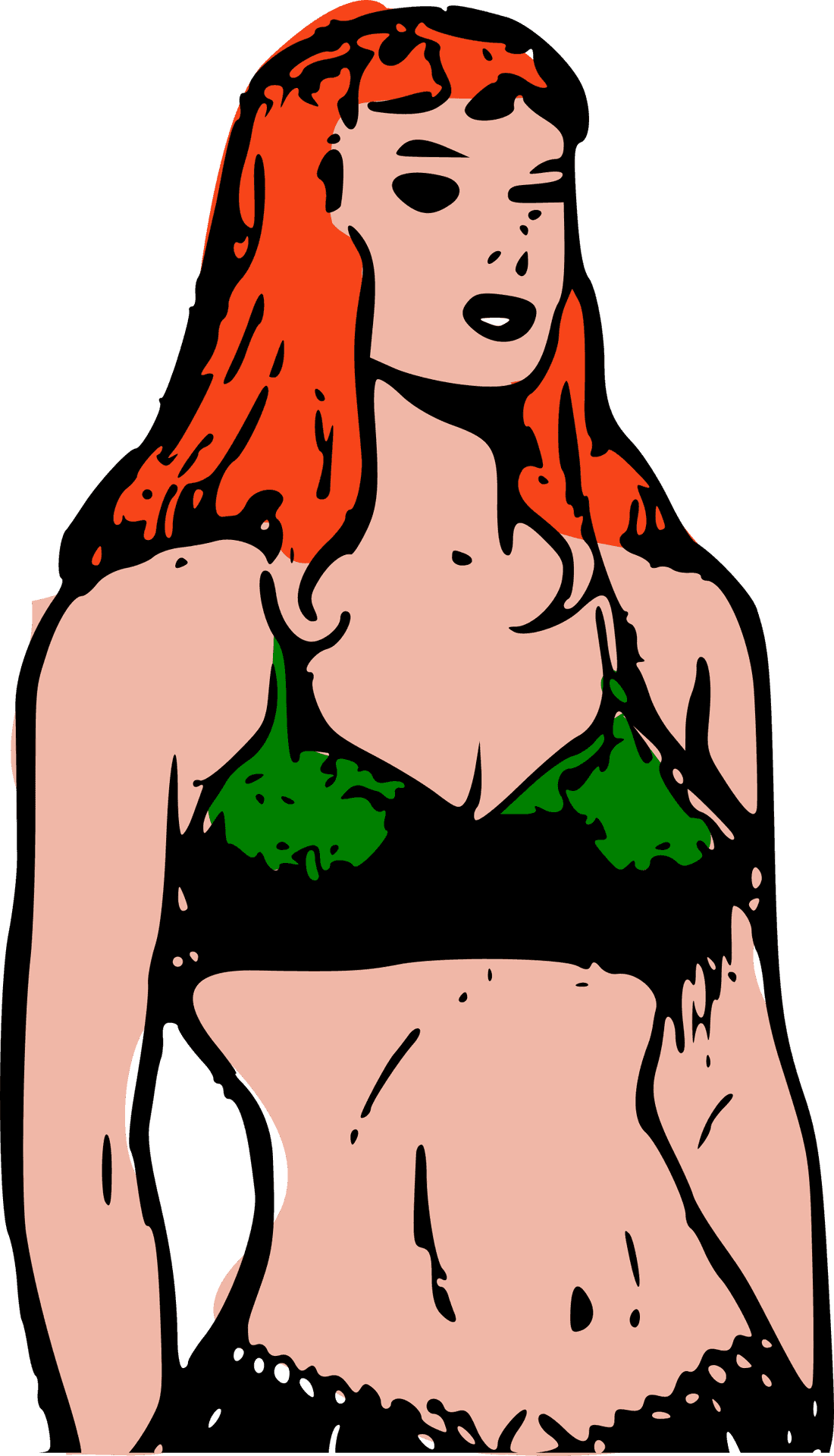 Redhead Woman Illustration PNG image
