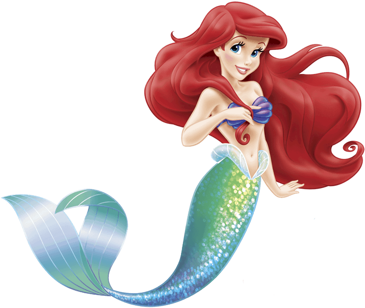 Redheaded Mermaid Cartoon PNG image