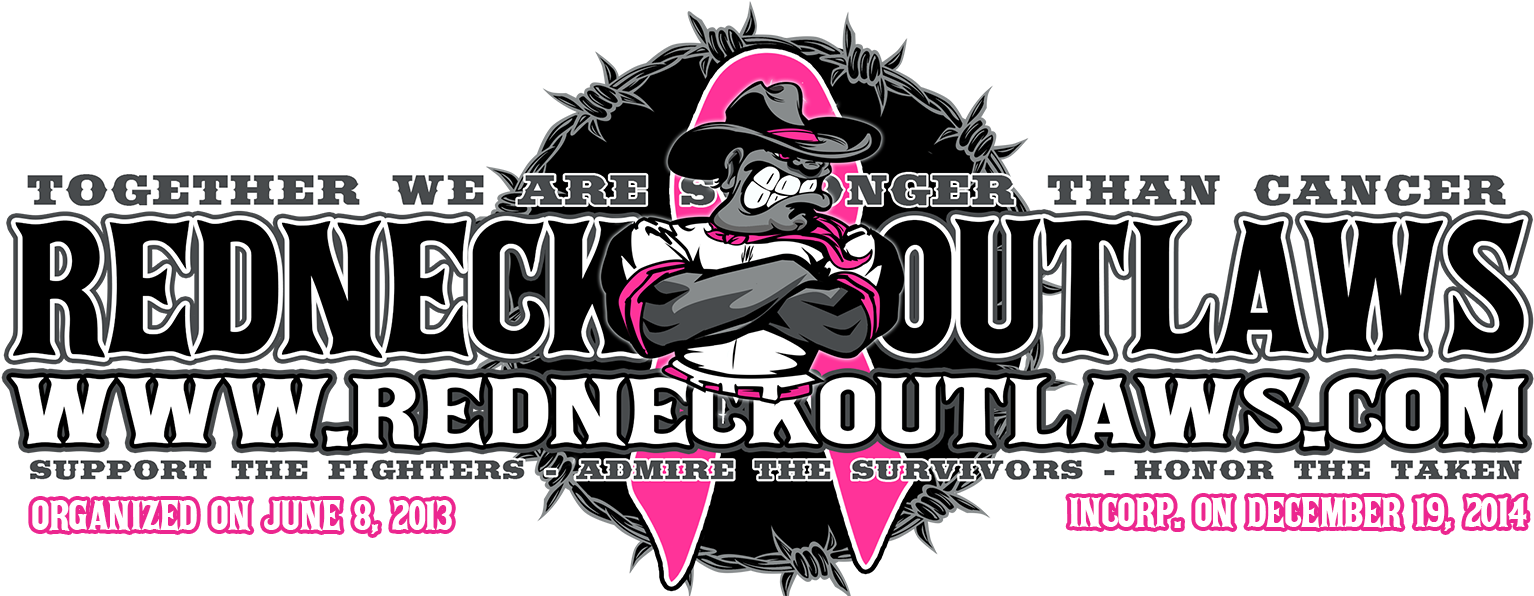 Redneck Outlaws Cancer Support Banner PNG image