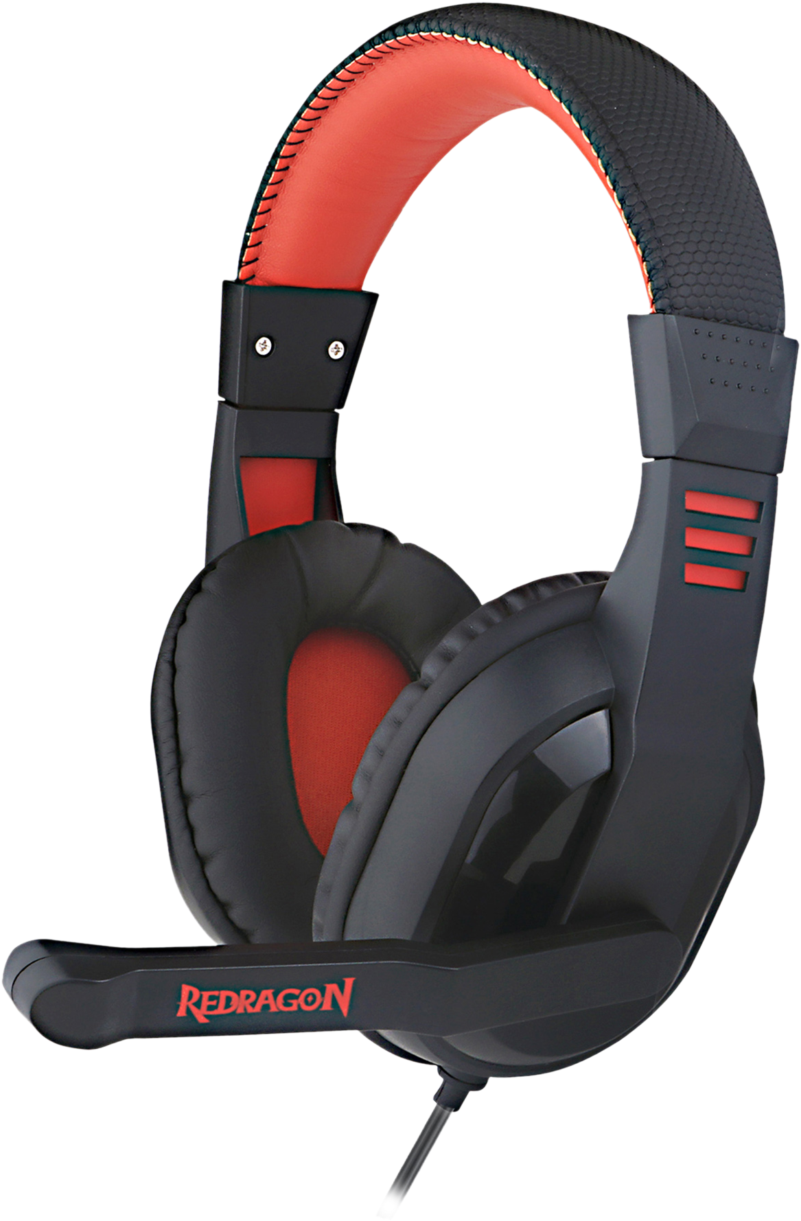 Redragon Black Red Gaming Headset PNG image