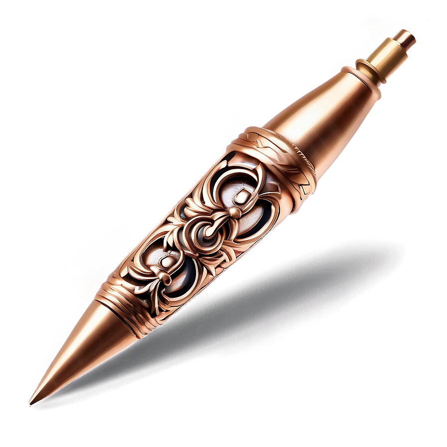 Refined Bronze Pen Png 06252024 PNG image