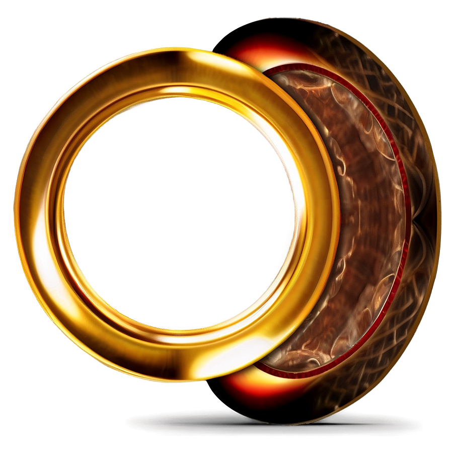 Refined Gold Circle Frame Png 33 PNG image