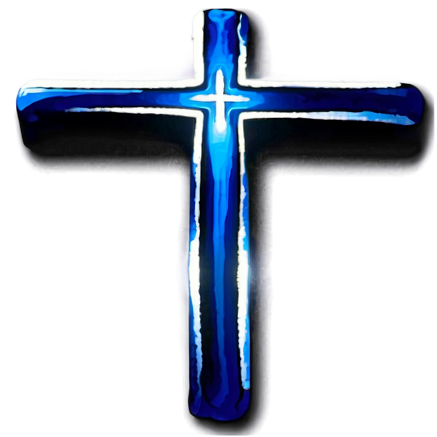 Reflective Blue Cross Png Bwt PNG image