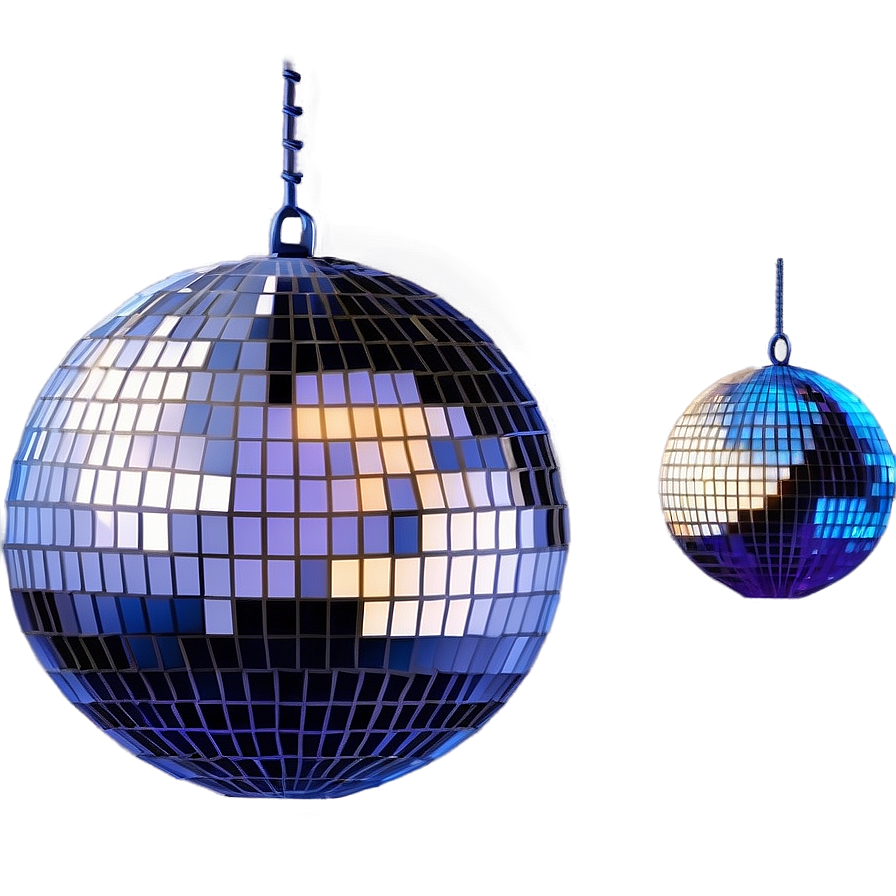 Reflective Disco Balls Party Decoration PNG image