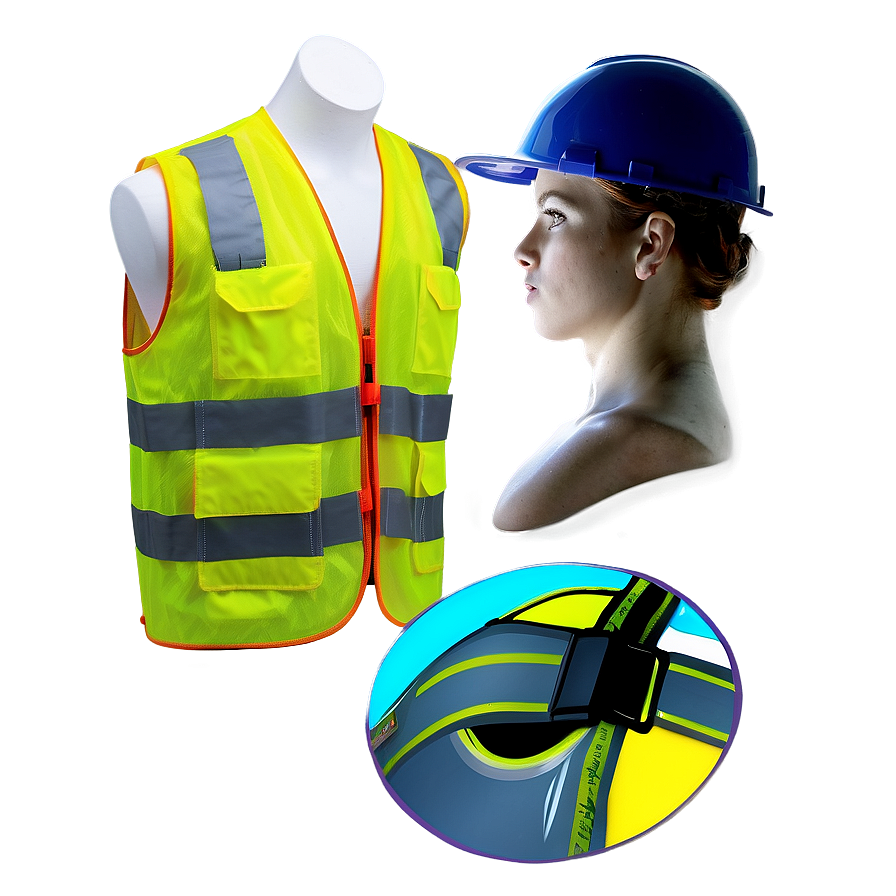 Reflective Striped Safety Vest Png Jpe78 PNG image