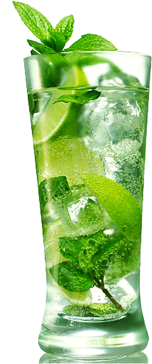 Refreshing Mojito Cocktail Glass PNG image