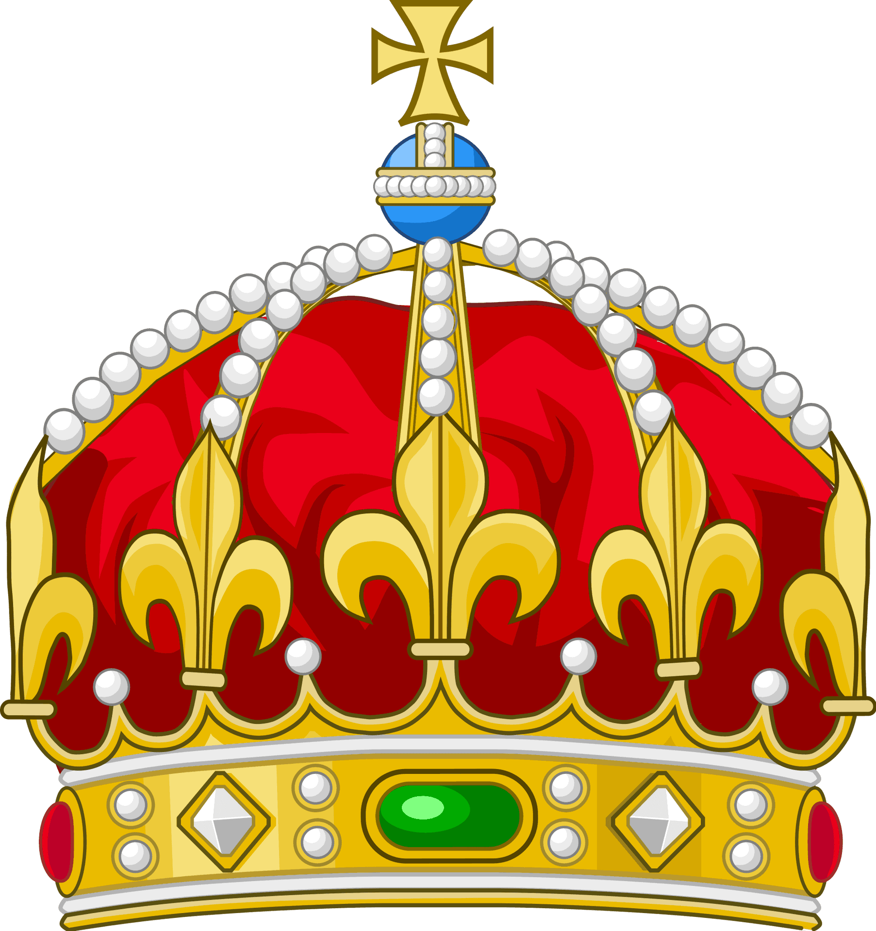 Regal Crown Illustration PNG image