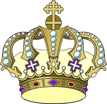 Regal Golden Crown Graphic PNG image