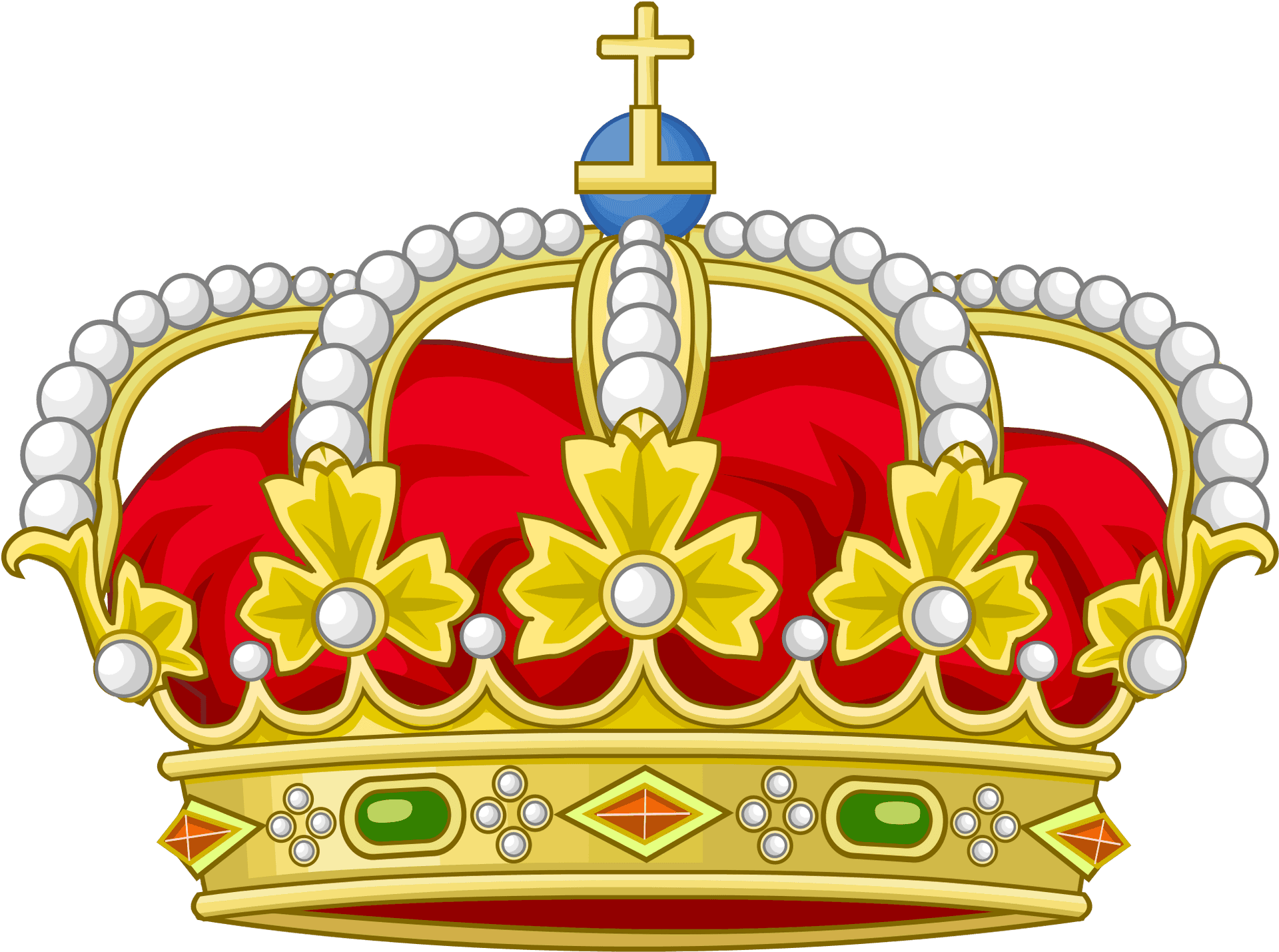 Regal Golden Crown Illustration PNG image