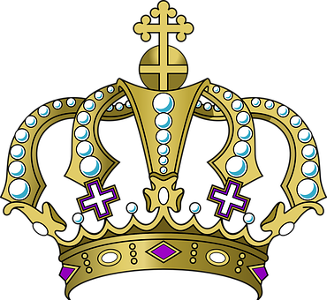 Regal Golden Crown Vector PNG image