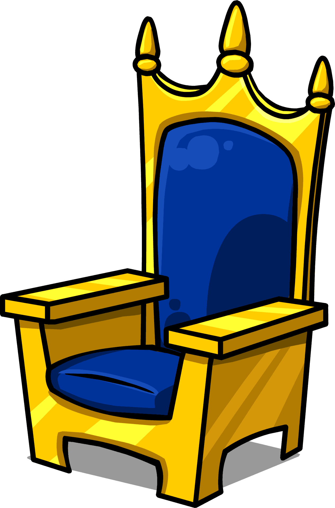 Regal Golden Throne Cartoon PNG image