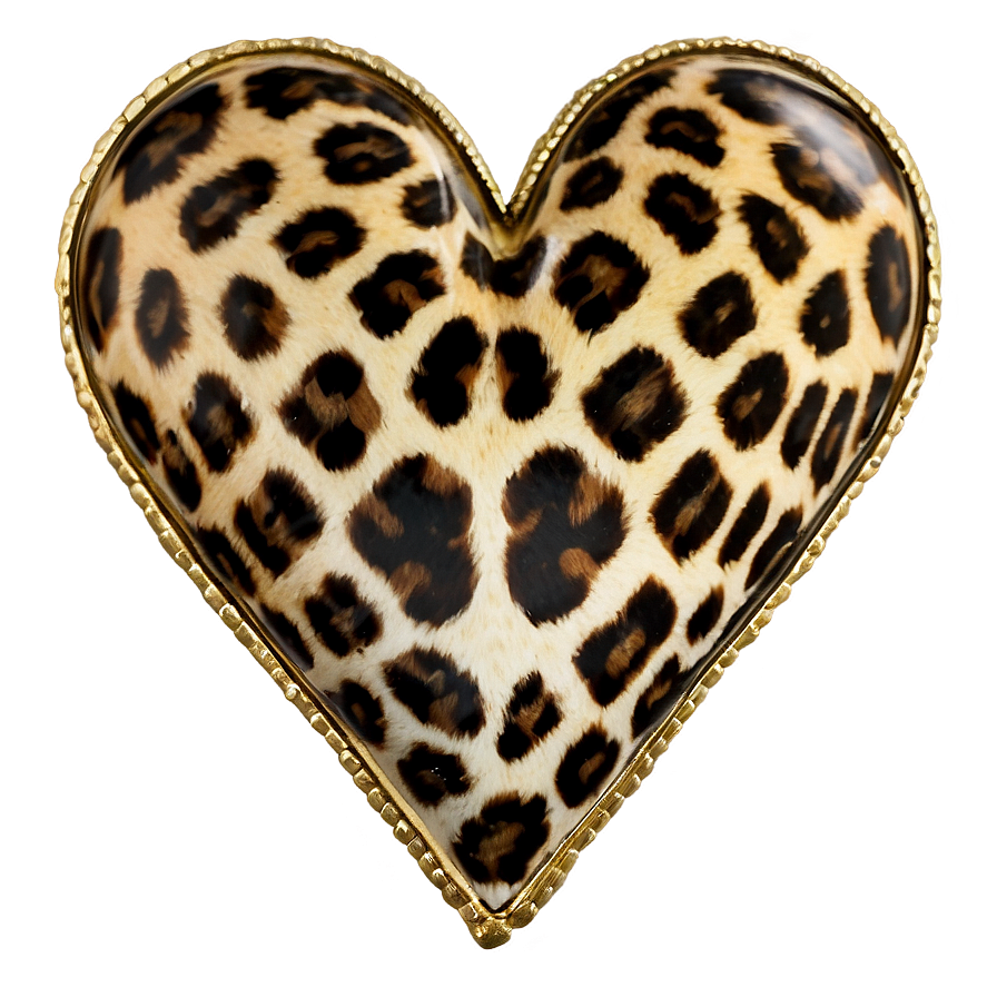 Regal Leopard Heart Png 46 PNG image