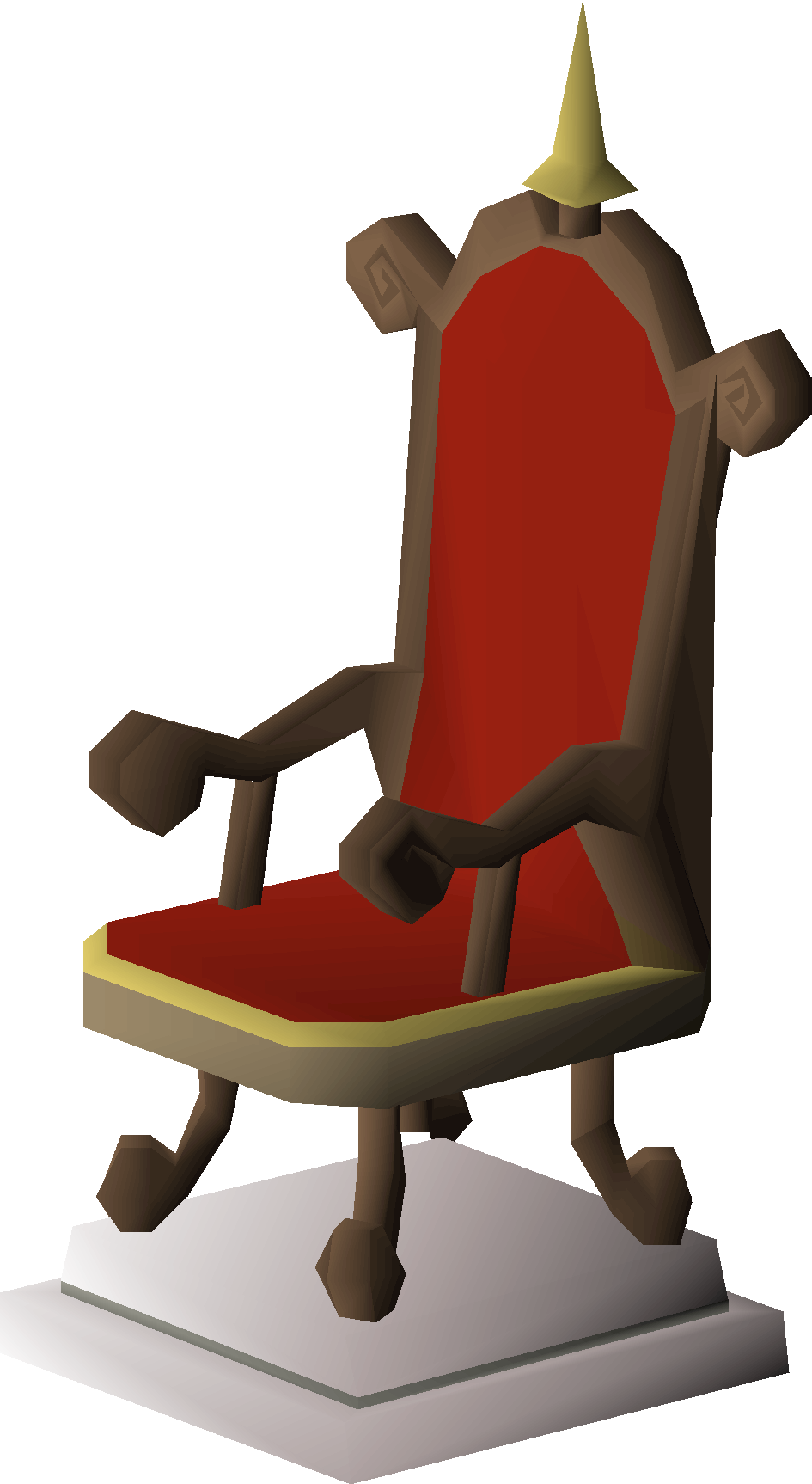 Regal Red Throne3 D Model PNG image
