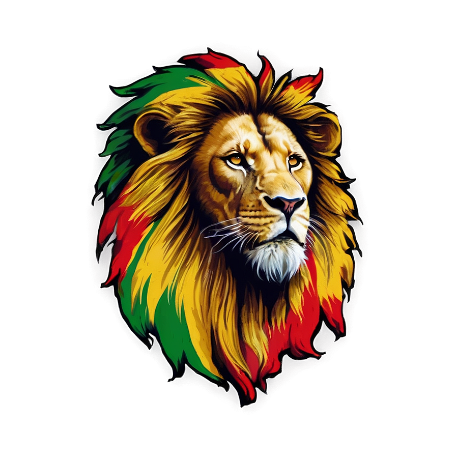 Reggae Rasta Lion Png 06292024 PNG image