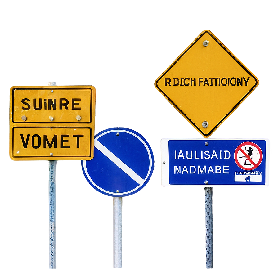 Regulatory Street Signs Png 06212024 PNG image