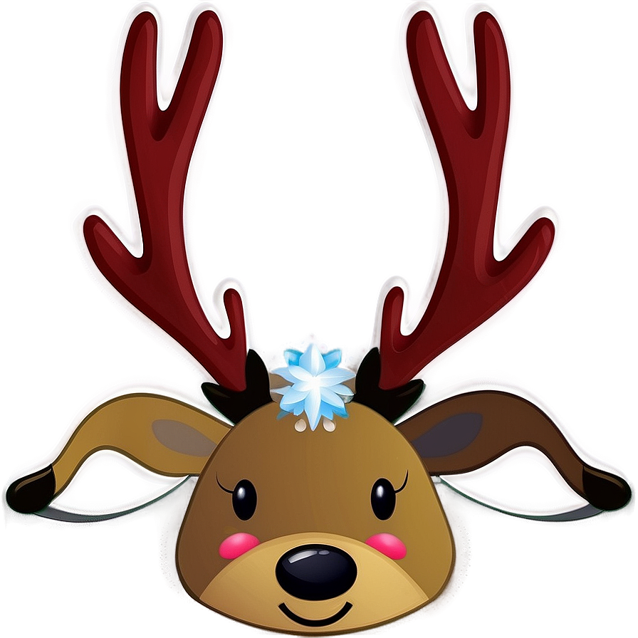 Reindeer Face Design Png 06282024 PNG image