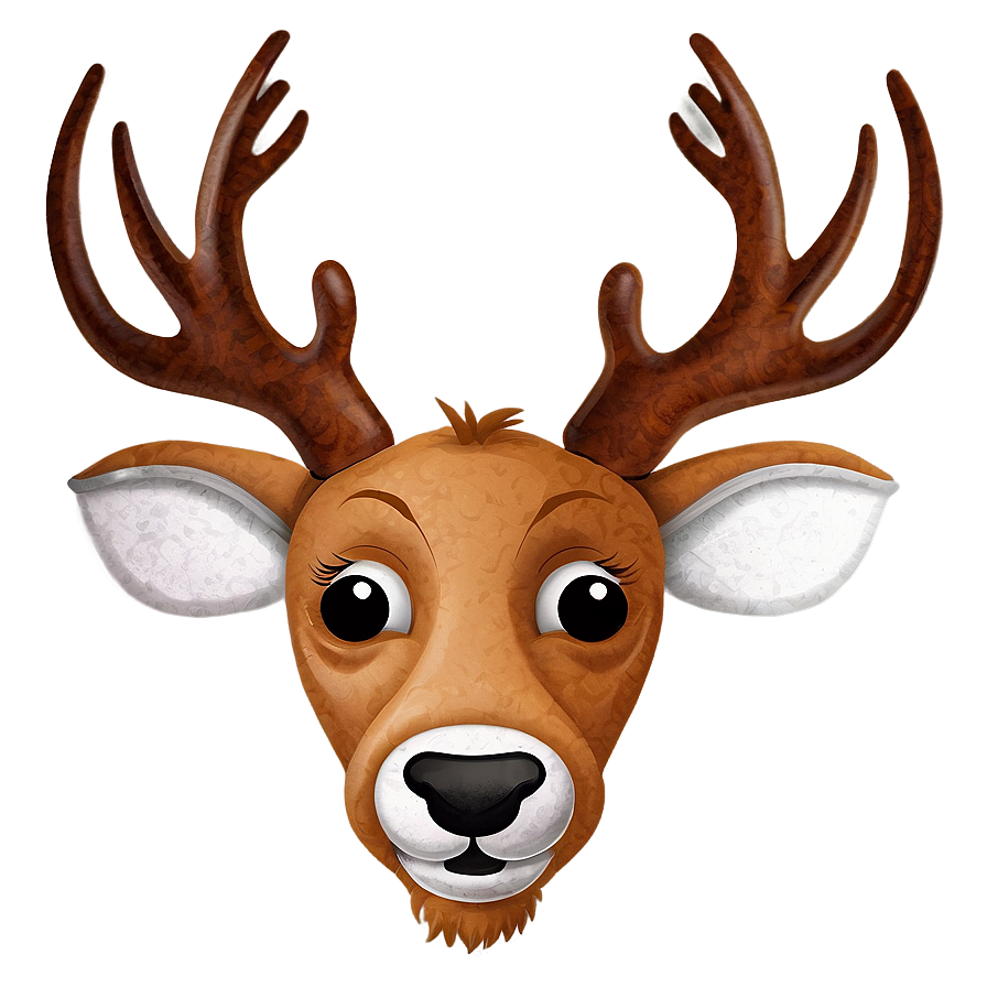 Reindeer Face Design Png 06282024 PNG image