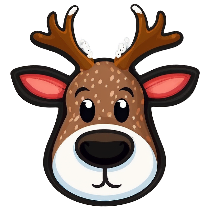 Reindeer Face Design Png 06282024 PNG image