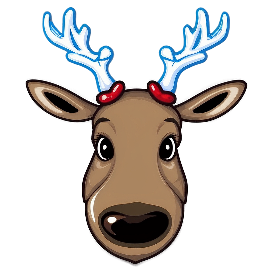 Reindeer Face Graphic Png 06282024 PNG image