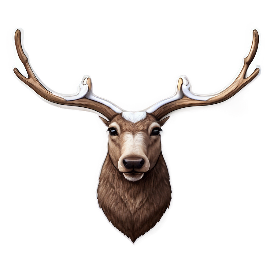 Reindeer Face Graphic Png 06282024 PNG image