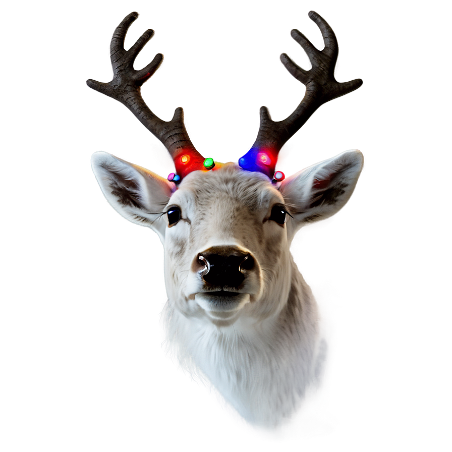 Reindeer Face With Lights Png Dwi35 PNG image