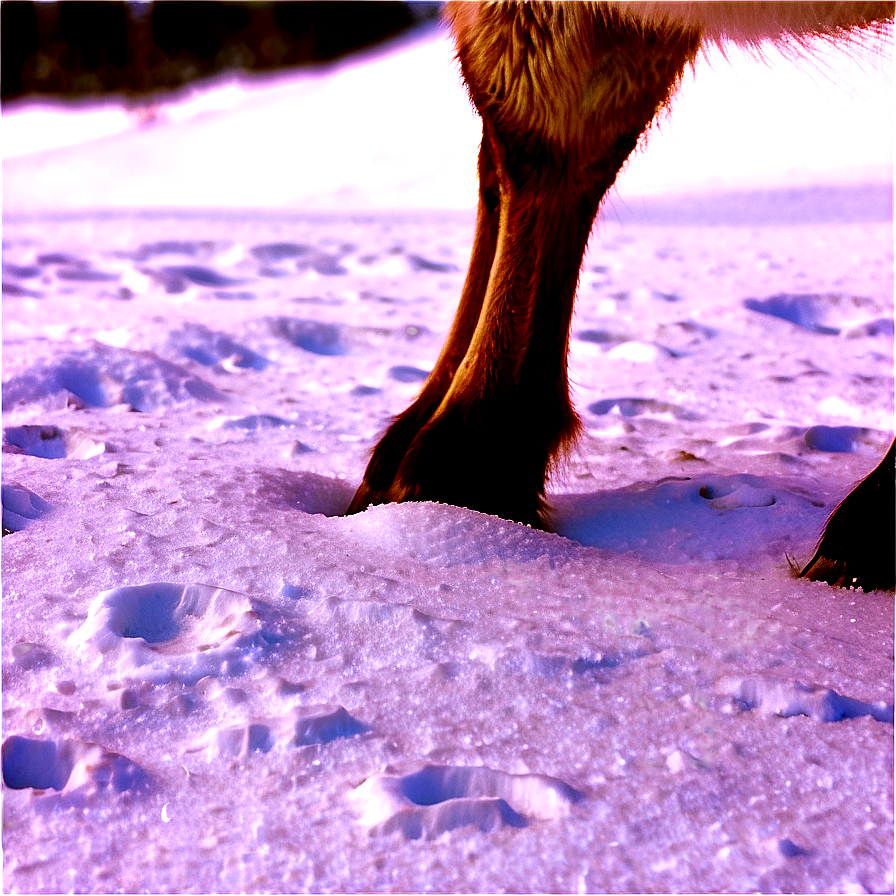 Reindeer Footprints In Snow Png 78 PNG image