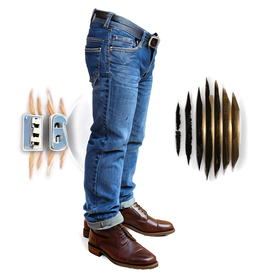 Reinforced Blue Jeans Png 8 PNG image