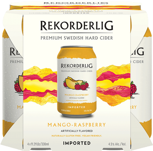 Rekorderlig Mango Raspberry Cider Packaging PNG image